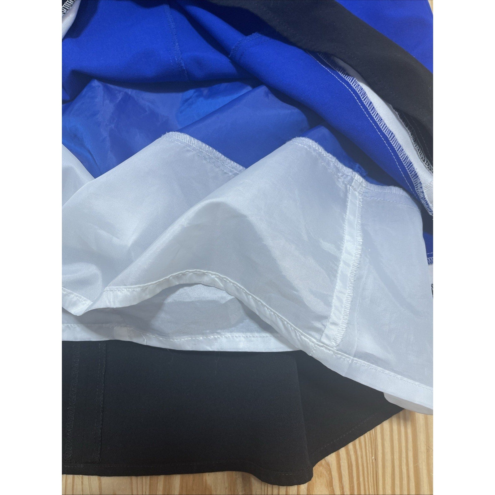 Calvin Klein Blue,White,Black Colorblock Fit & Flared Lined Dress Sz 12