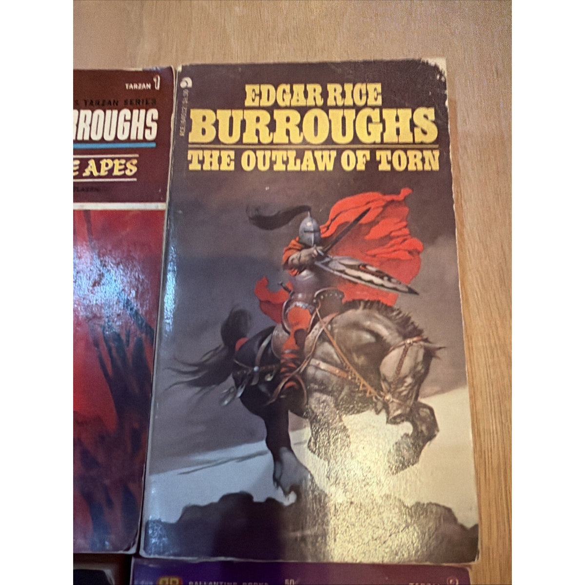 Edgar Rice Burroughs Vintage Paperback Lot 5 Tarzan John Carter Ace Ballantine