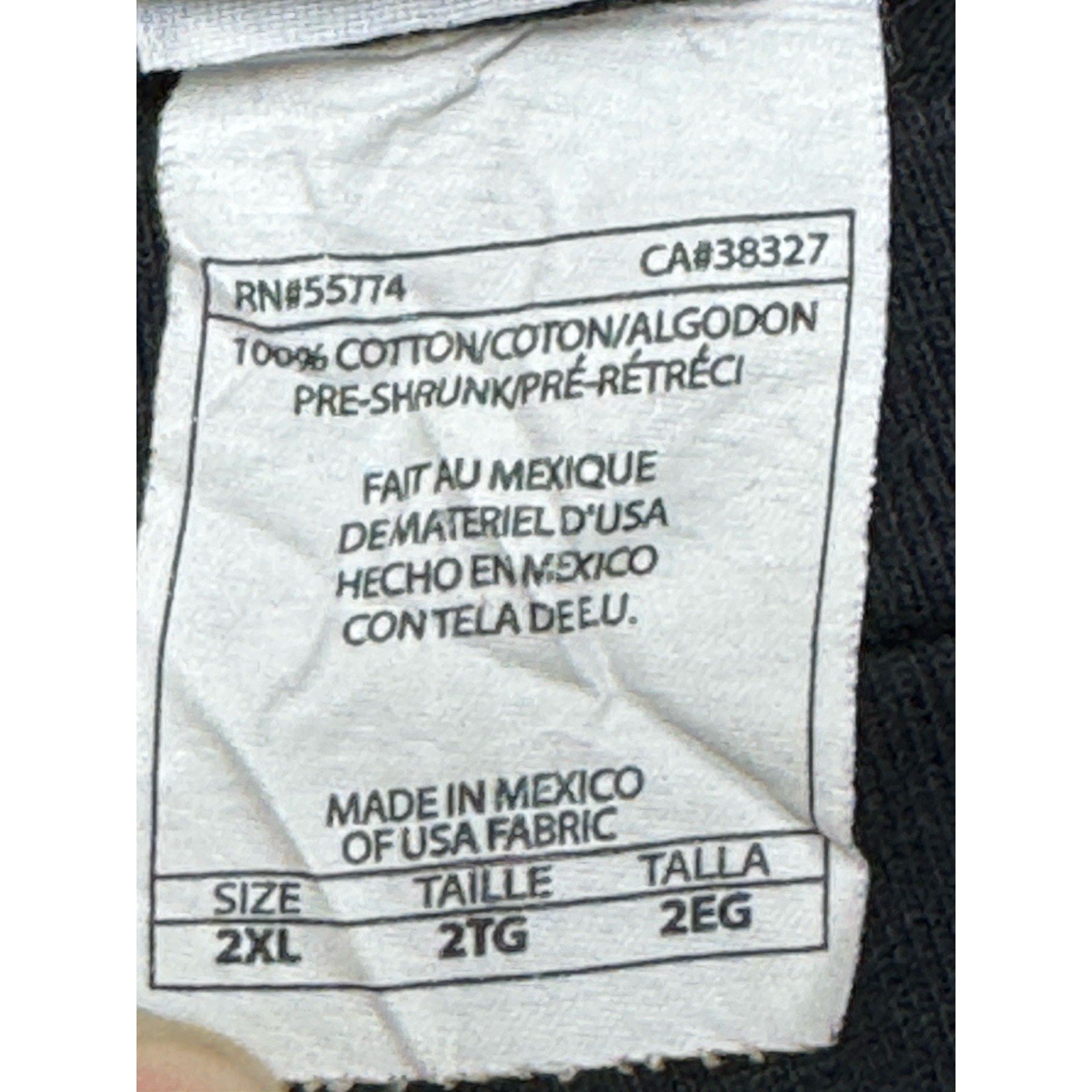 NFL Team Apparel New Orleans Saints T-Shirt Adult Size 2XL Black Long Sleeve