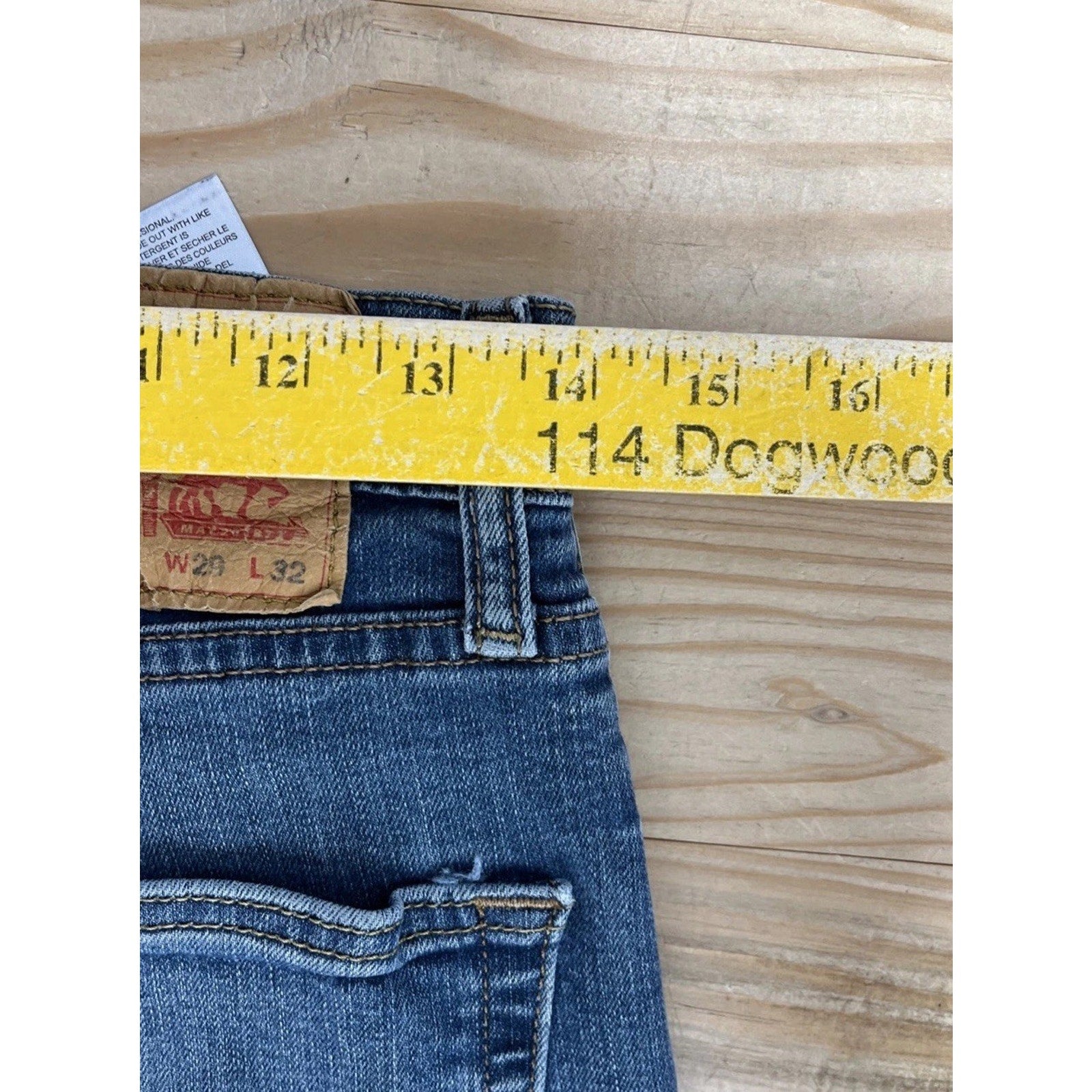 Levi's 514 Jeans Mens 29x32 Blue Straight Stretch Med Wash Faded Denim