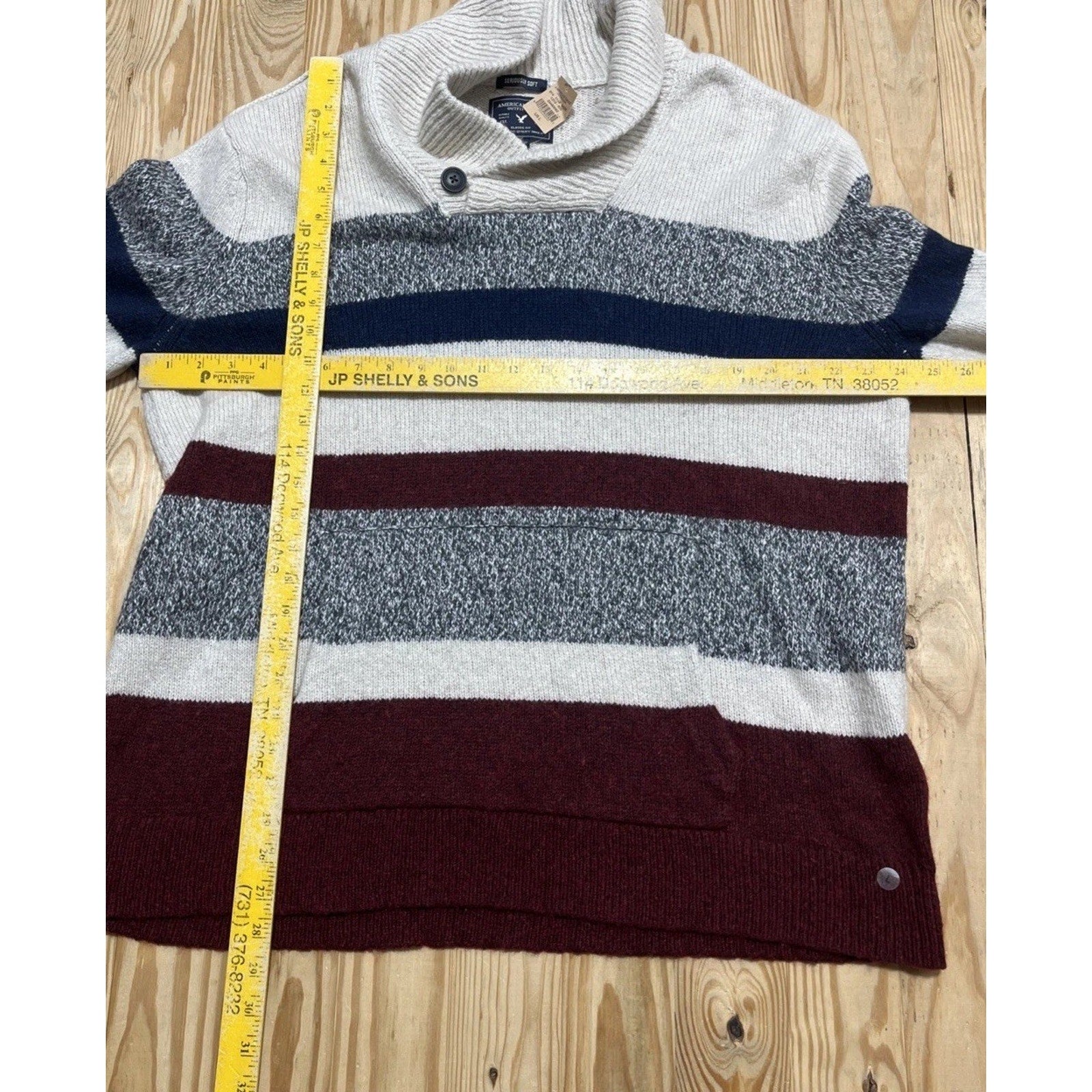 American Eagle Outfitters Seriously Soft Wool Blend Sweater L Kangaroo Pouch NWT