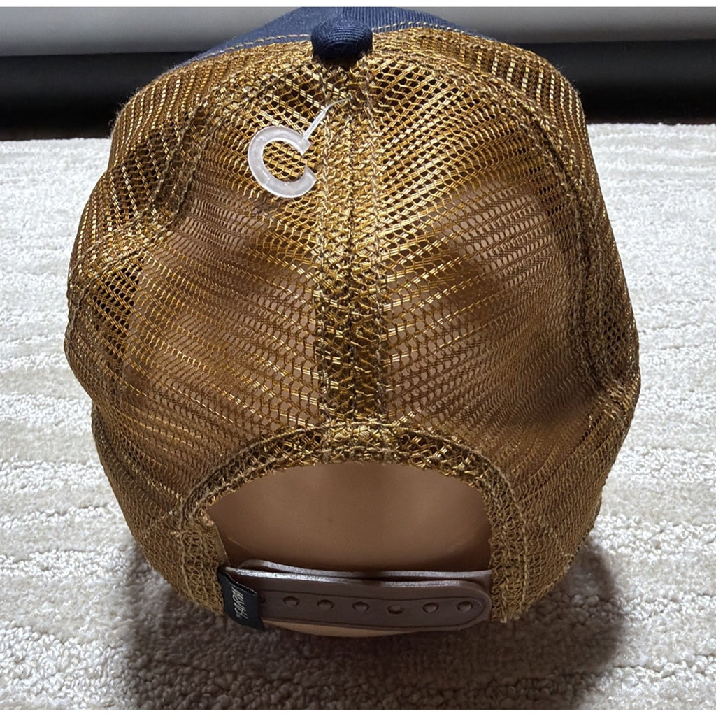 Goorin Bros The Farm Mens One Size GOAT Blue Snapback Mesh Trucker Hat NWT