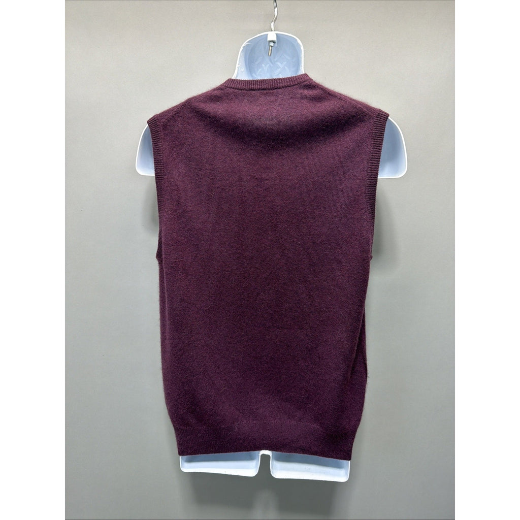 Club Room Estate Club Sweater Vest Small 100% Cashmere Casual Preppy Old Money