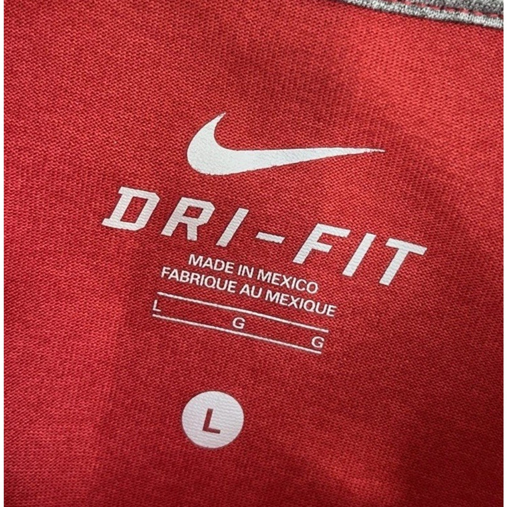 Nike Shirt Tee Men's Sz Large Dri Fit Tshirt Short Sleeve Heather Red