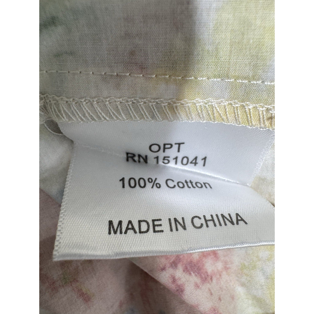 Evereve O.P.T Floral Smocked Orange Yellow Tiered Maxi Dress Womens L NWT $179