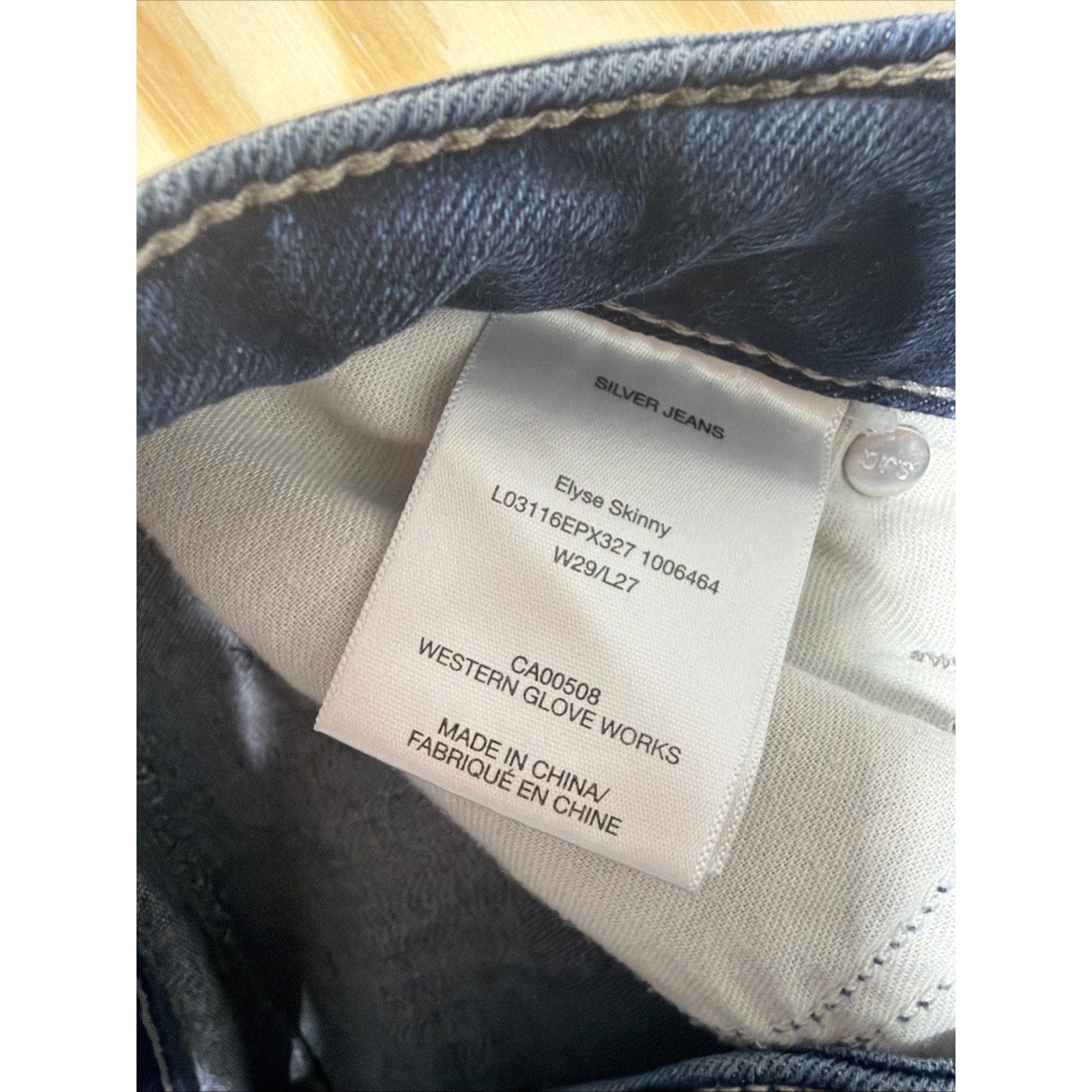 Silver Jeans Elyse Skinny Women's Sz. 29x27 Blue 8.5" Rise Cotton Blend Denim