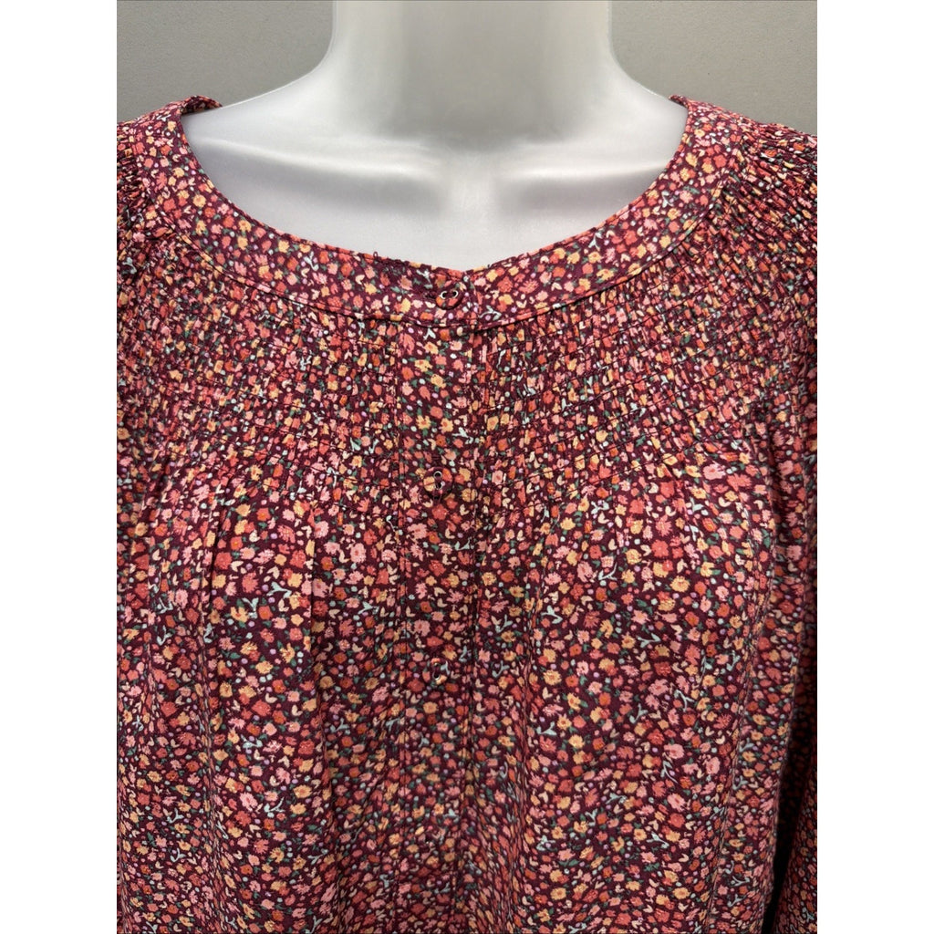 New Beautiful Women's 3X Croft & Barrow Floral Balloon Sleeve Tunic Top