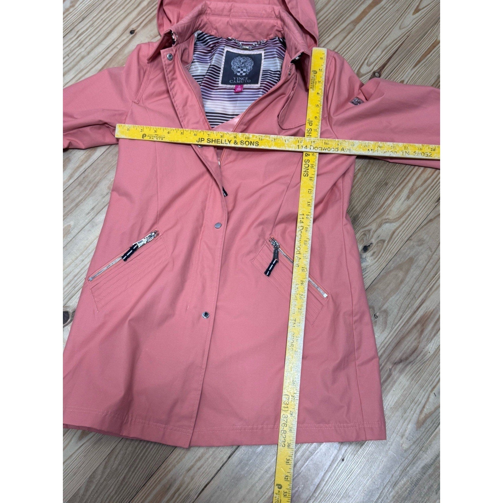 VINCE CAMUTO Canyon Clay (pink) Hooded Anorak Jacket Women’s Size Small Rain