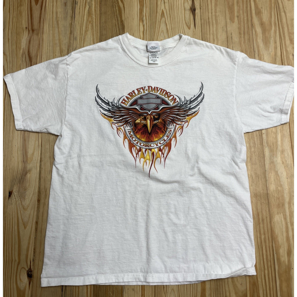 Vtg Harley Davidson Beartooth Billings Montana Size L White 2004 T Shirt