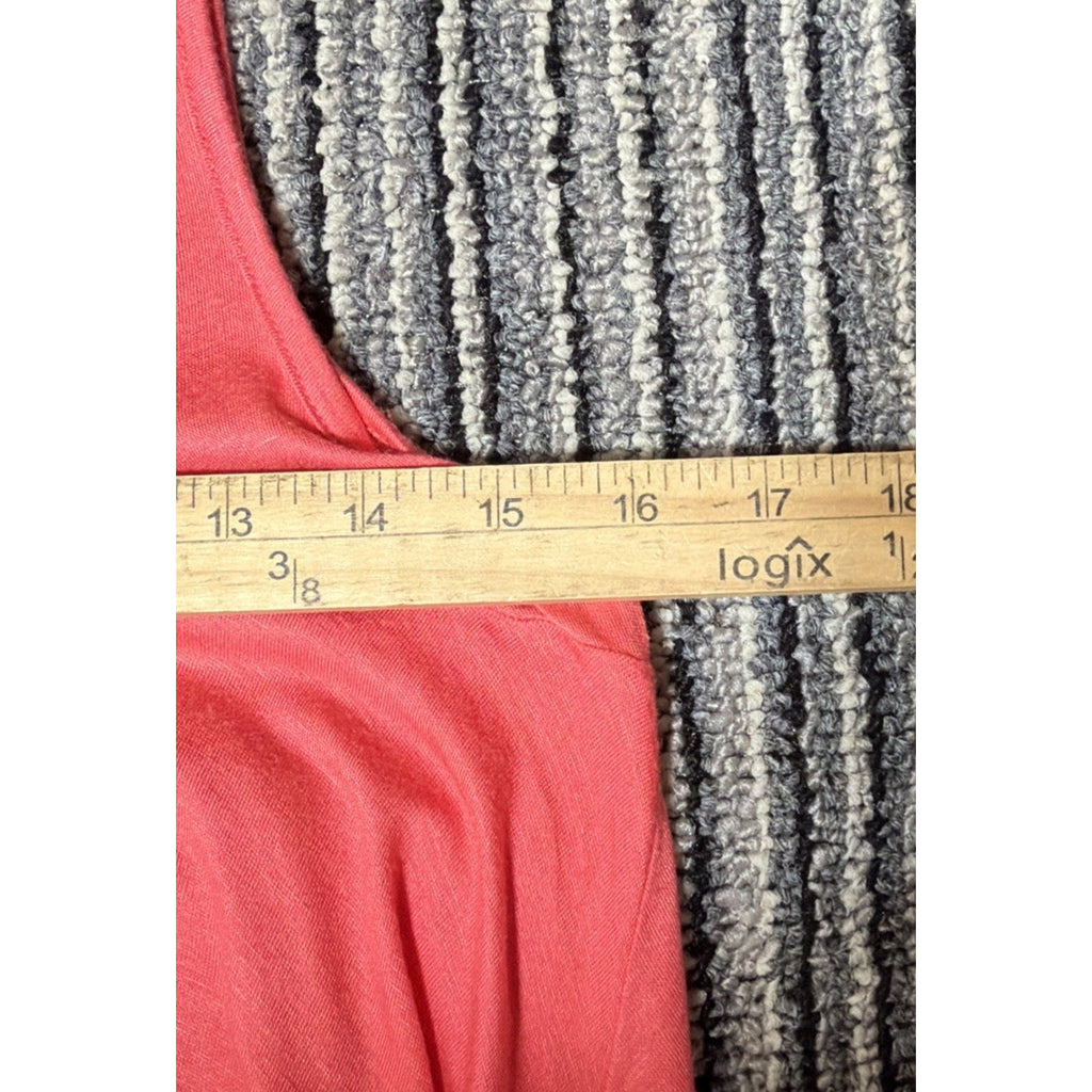 Luxe USA Coral Tunic Tank Top Womens S Small Stretch Boho Sleeveless Slinky