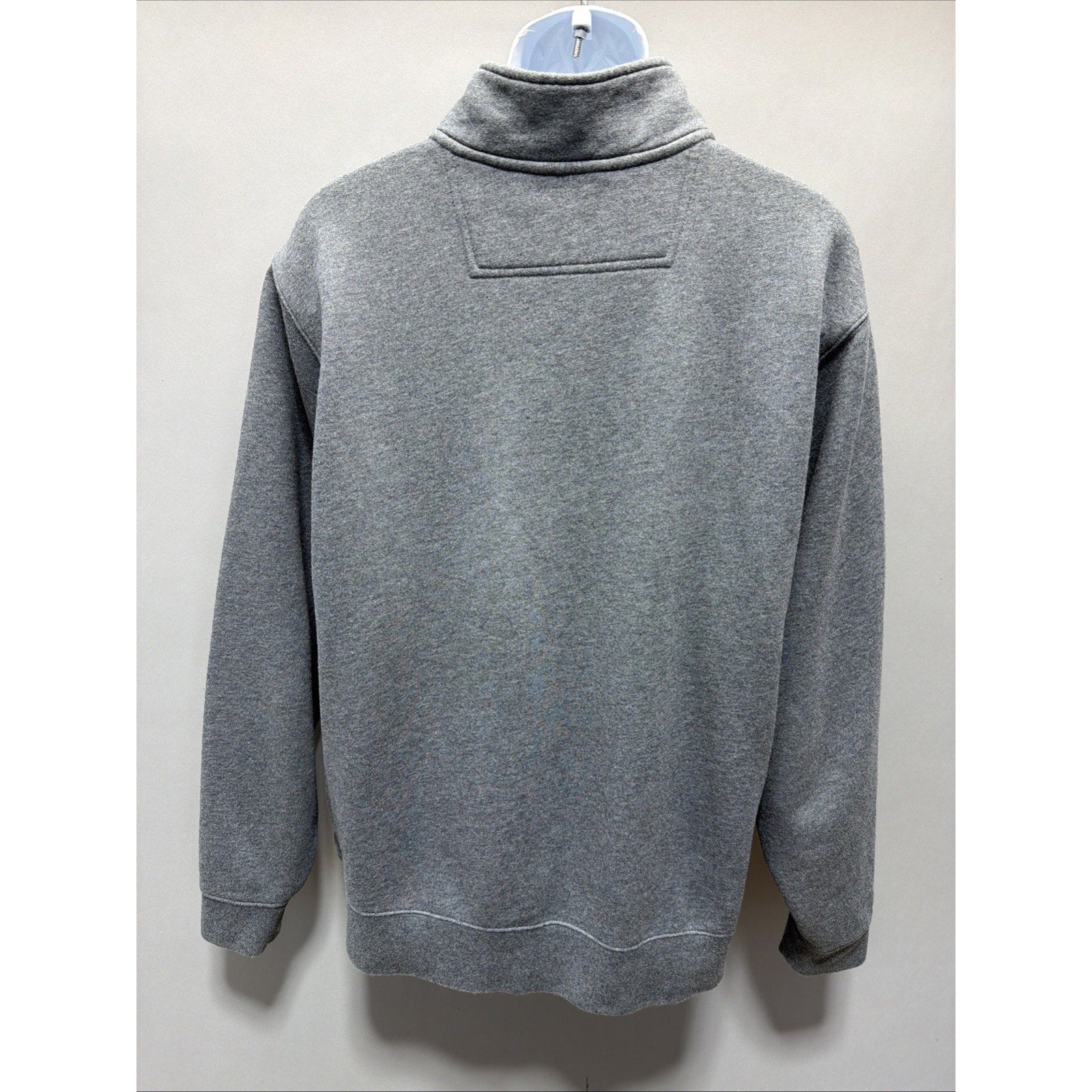 LL Bean Men’s Collared Knit Cotton 254673 Pullover Fleece Sweater 1/4 Zip Size L