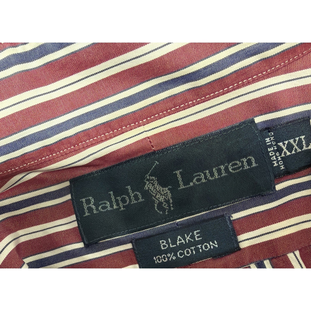 Ralph Lauren Shirt Men XXL Blake Striped Button Up Long Sleeve Casual Preppy