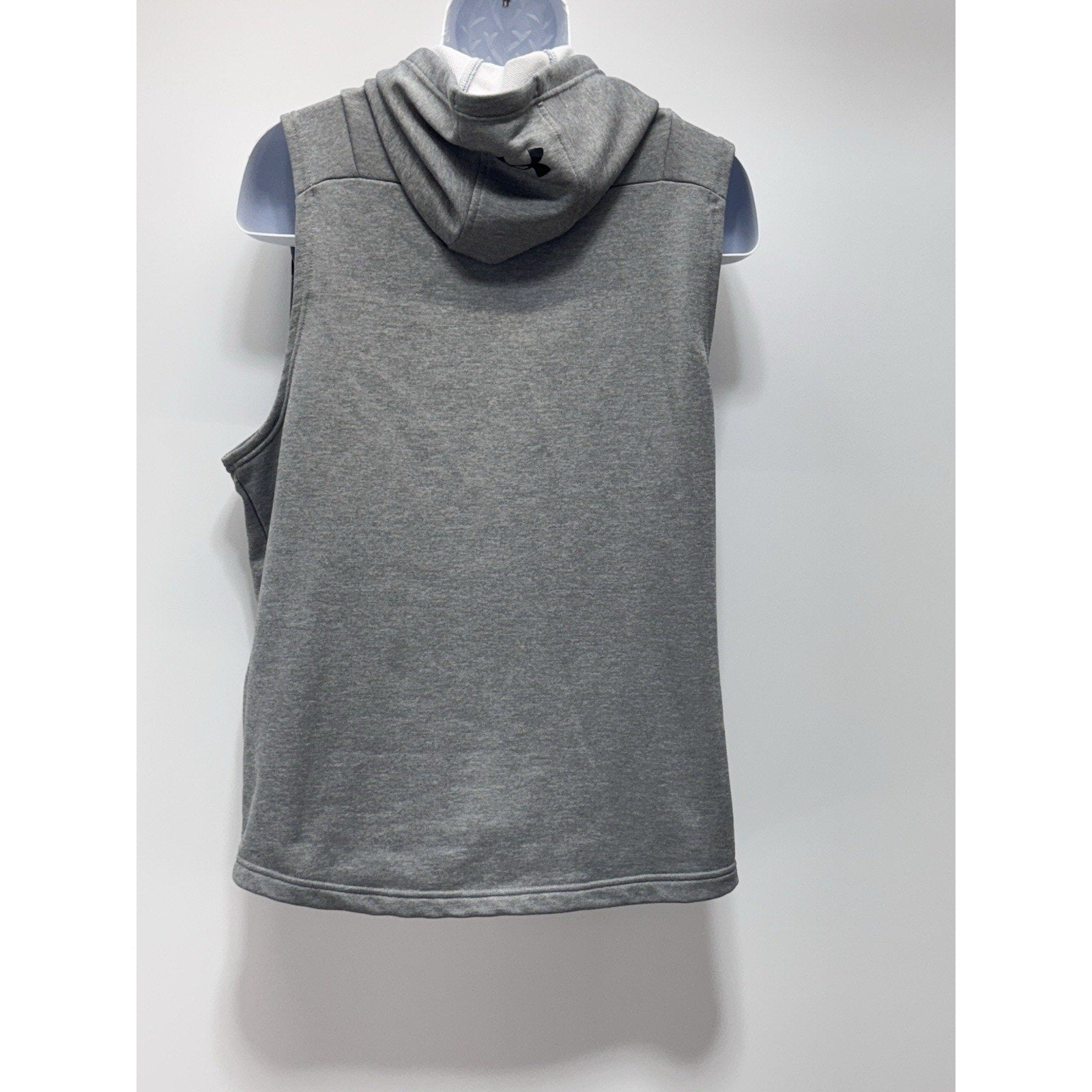 Under Armour Wrestling Sleeveless Hoodie Gray Pullover Workout Large Zip