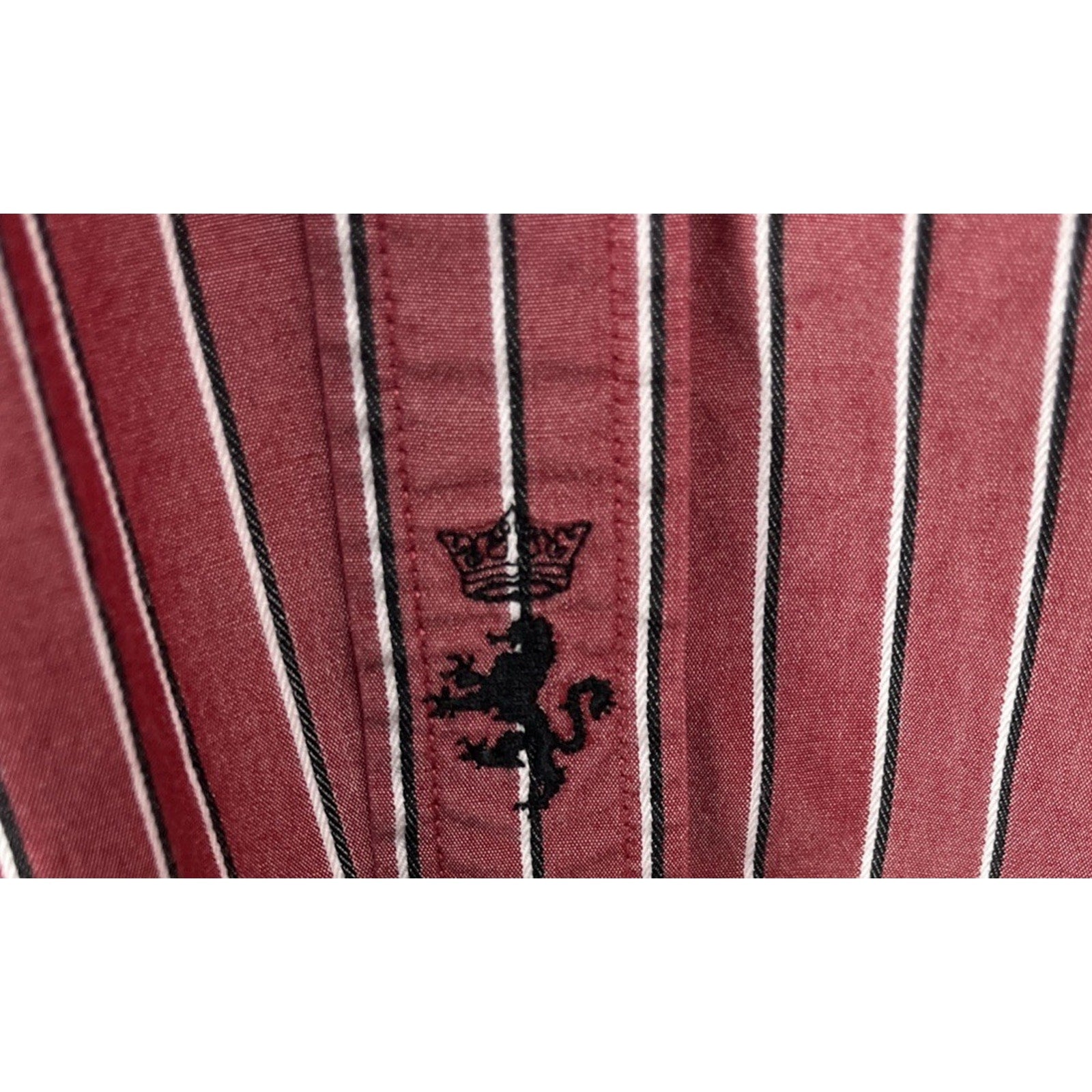 Austin Reed London Men's Bespoke Fit Striped Button Front Dress Shirt Size L