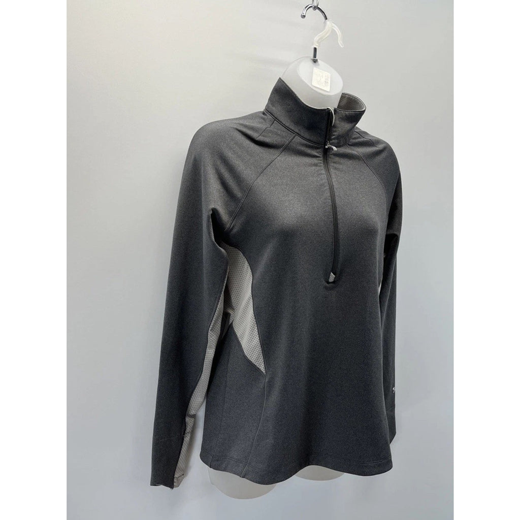 Under Armour ColdGear Womens L Gray 1/4 Zip Pullover Semi Fitted Running