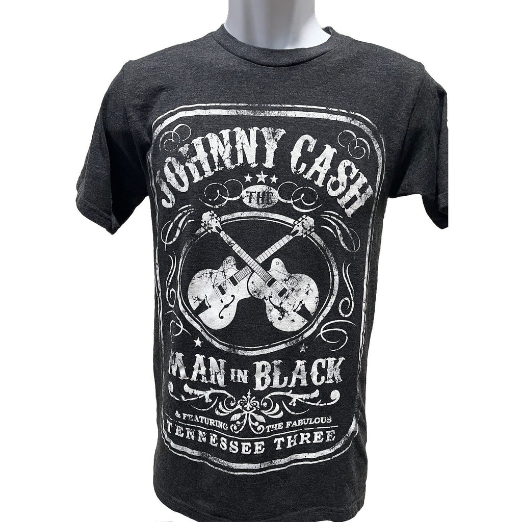Johnny Cash T Shirt Mens Small Black Short Sleeve Crewneck Man In Black Graphic