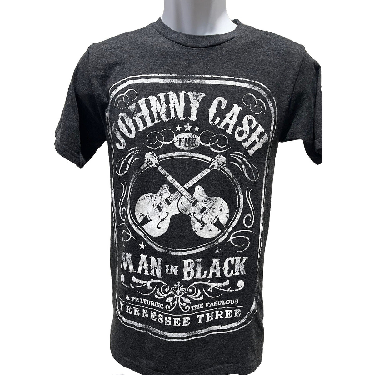 Johnny Cash T Shirt Mens Small Black Short Sleeve Crewneck Man In Black Graphic
