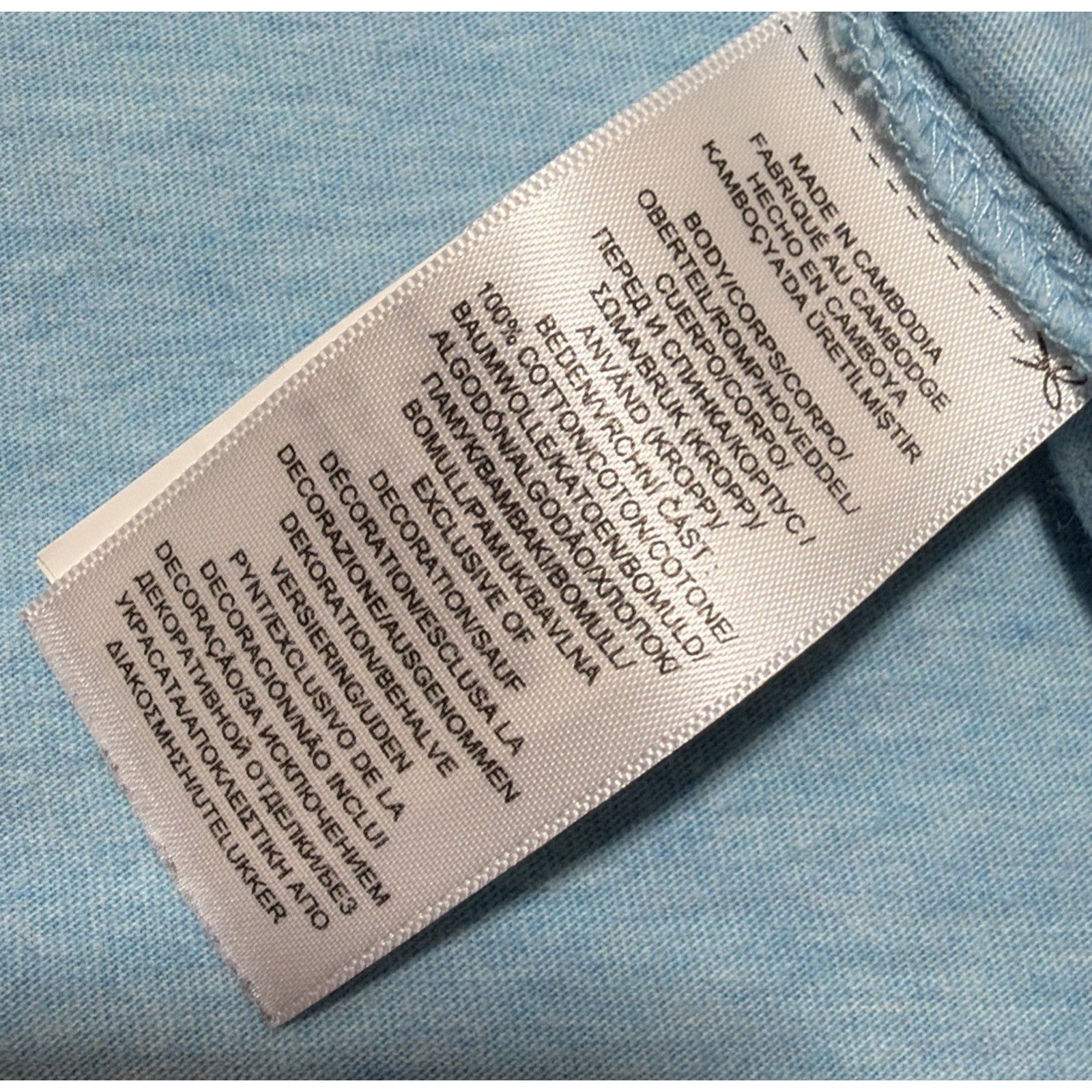 Polo Ralph Lauren Classic Fit Blue Cotton Crew Neck Men's L Short Sleeve T-Shirt