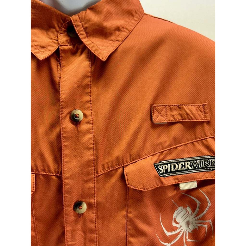 SpiderWire Men's Short Sleeved Button Down Fishing Shirt. Size XL