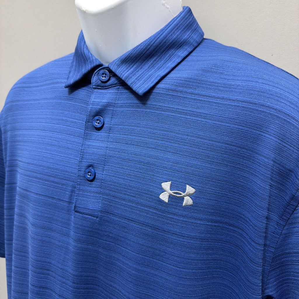 UNDER ARMOUR Men's Loose Short-Sleeve Golf Polo Shirt Heatgear Size L