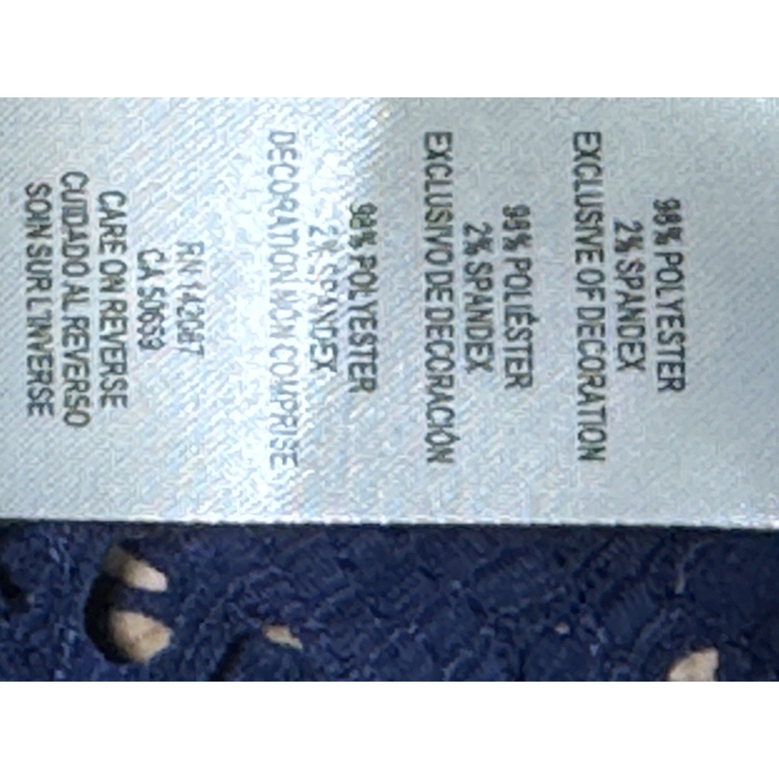 Simply Noelle Pullover Long Sleeve Sweater Navy Eyelets Stretch Women’s Size S/M