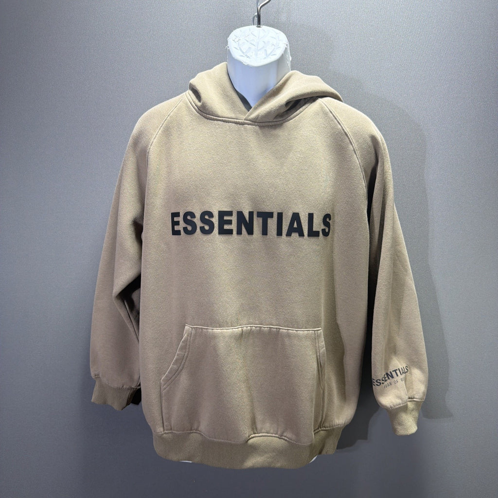 Fear of God Essentials Hoodie Men's M Tan Streetwear Boxy Streetwear Pullover