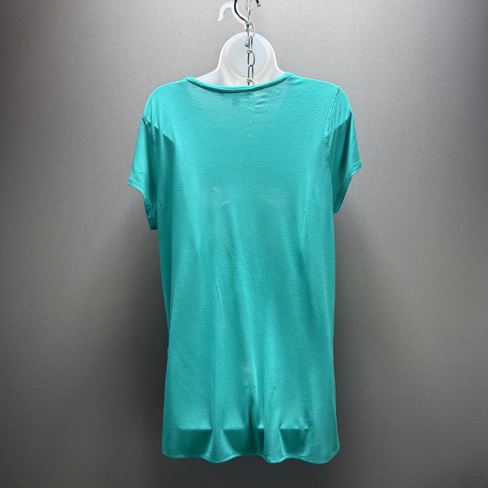 Lauren Ralph Lauren Tunic Tee Womens Size XL Aqua Blue Lightweight Side Slits
