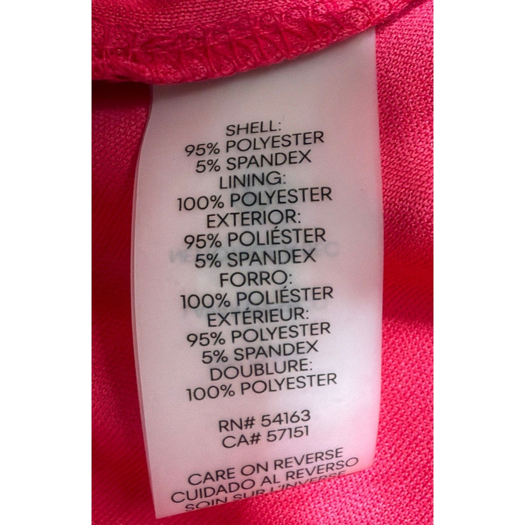 Calvin Klein Pink Fit Flare Dress Petite 12 Sleeveless Barbiecore Career Cocktai