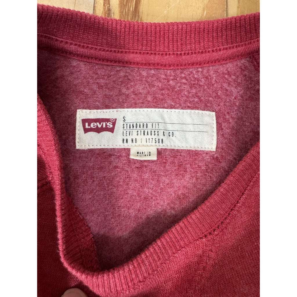Levi Strauss & Co Men’s Crewneck Sweatshirt Size Small Red Gray Logo