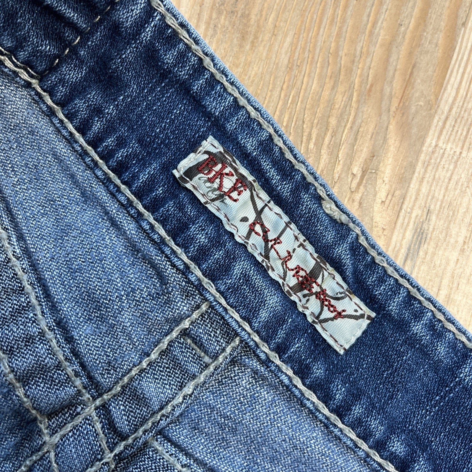 BKE Denim Shorts Womens Size 29 Blue Cuffed Distressed Culture Jean 100% Cotton