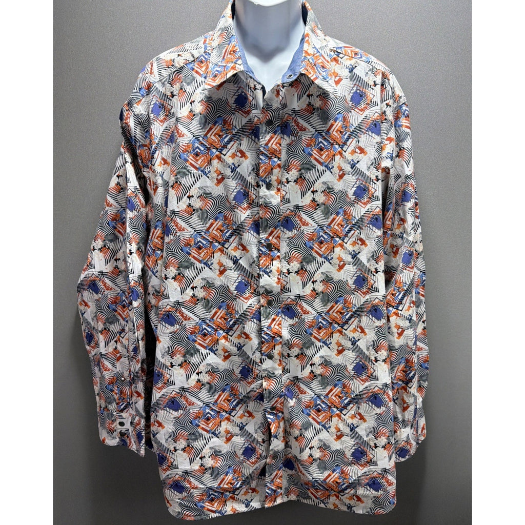 Cremieux Men's Western Paisley Long Sleeve Shirt Size Big 3X Snap Button