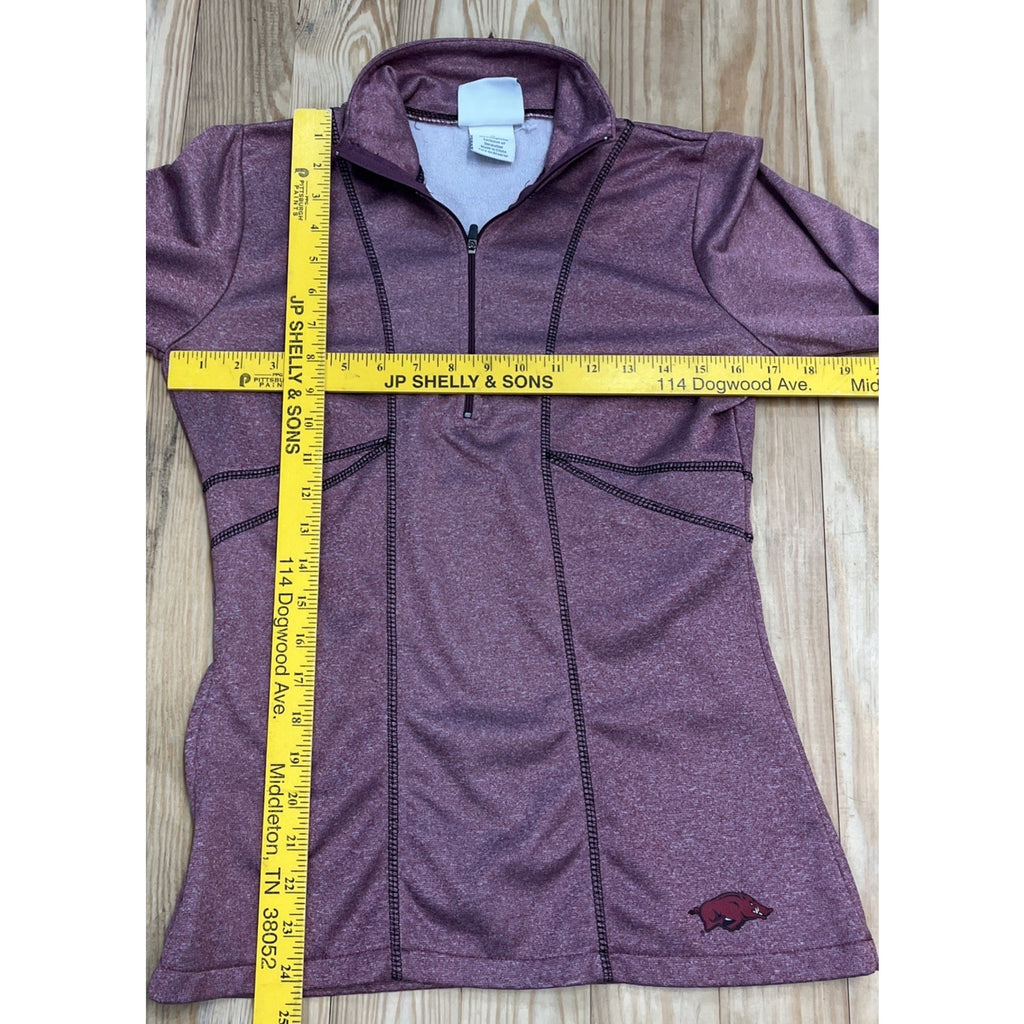 Arkansas Razorbacks grey 1/4 zip. size women's Small , J. America