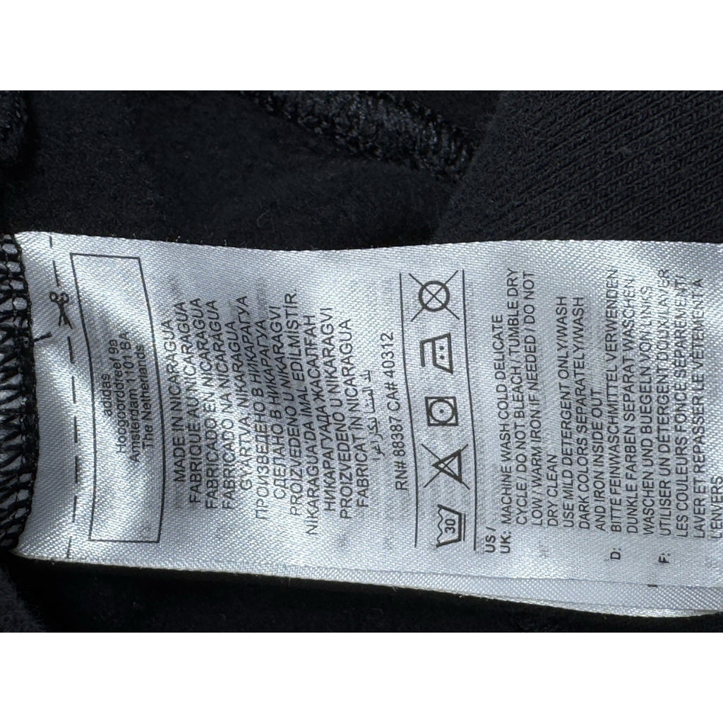 ADIDAS Originals Hoodie Peace Sign Trefoil Logo Fleece Sweatshirt Size L