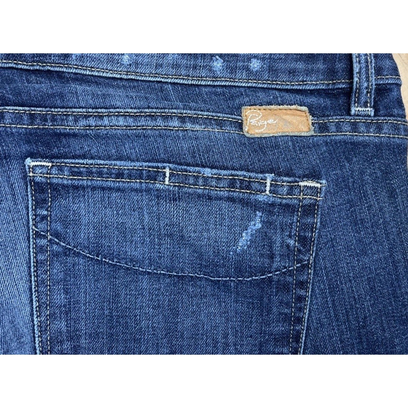Paige Maternity Women's Jeans Sz 31 Jimmy Jimmy Boot Cut Distressed Stretch