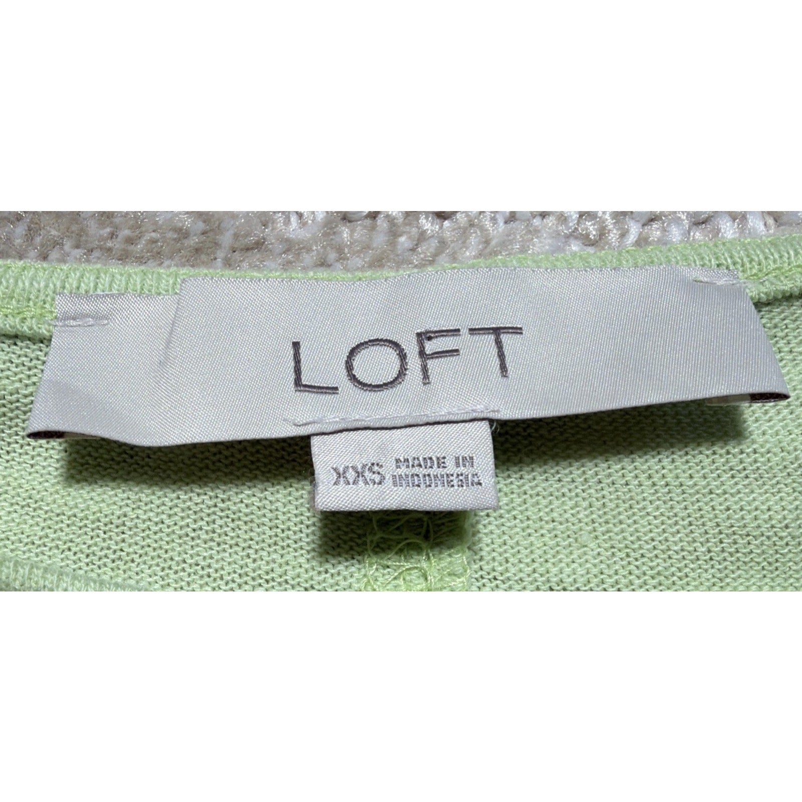 LOFT Womens Oversized Vacation Knit Top Size XXS Lime Green
