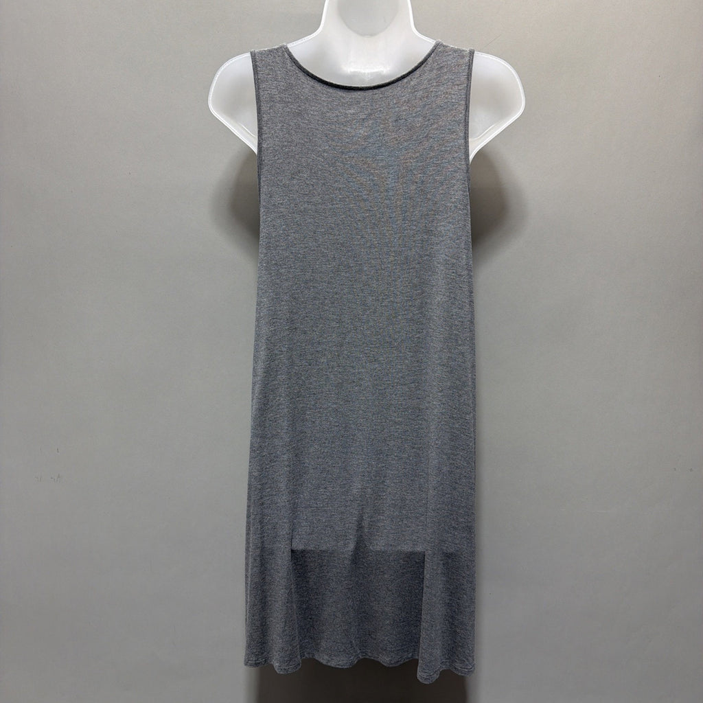 Mossimo Supply Co Gray Lace Up Dress Womens Medium Sleeveless Swing Casual New