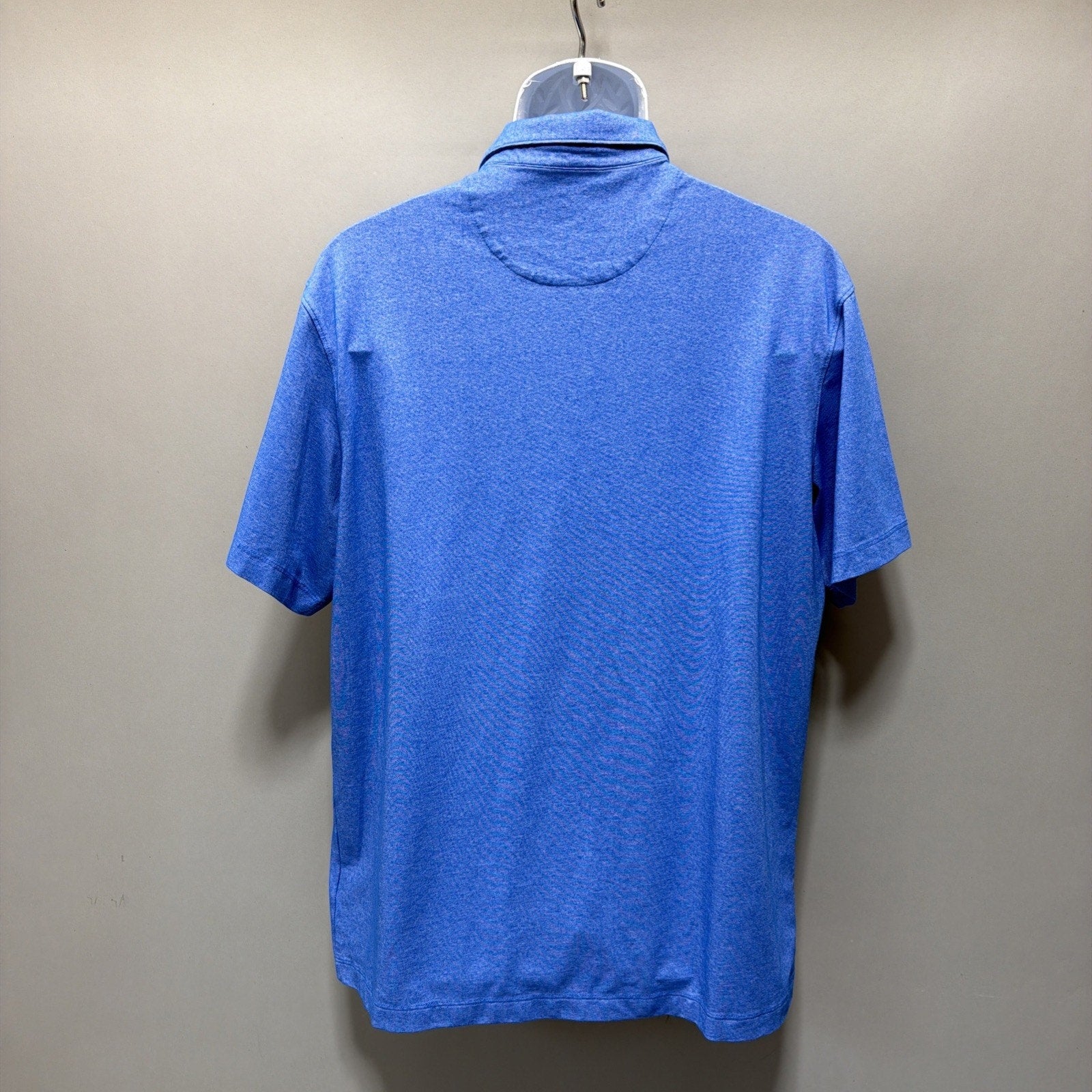 Hawker Rye Men's Heathered Blue Performance Polo Short Sleeve Mens Size XL