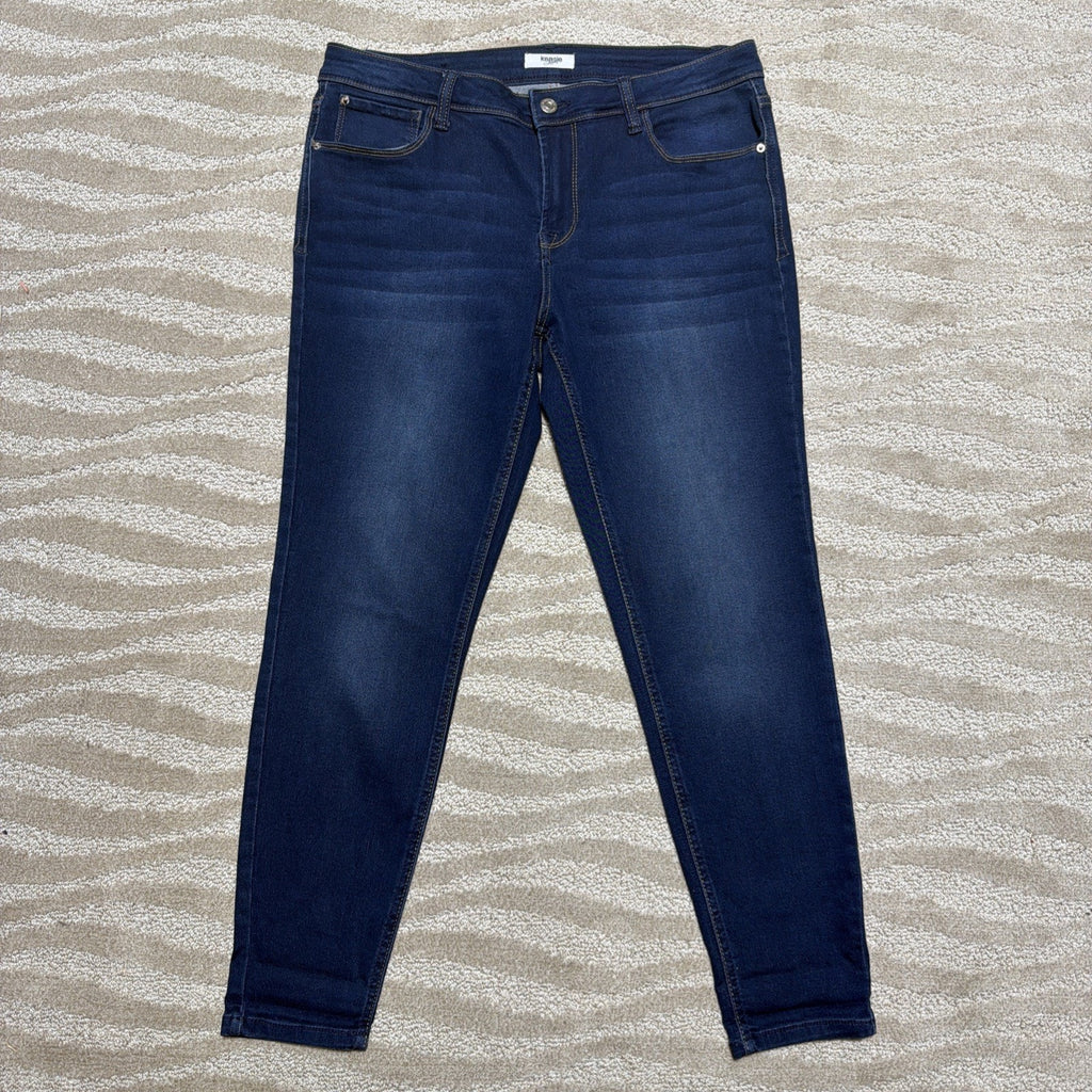 Kensie Jeans Ankle Skinny Mid Rise Stretch Blue Jeans Womens Size 10 NWOT