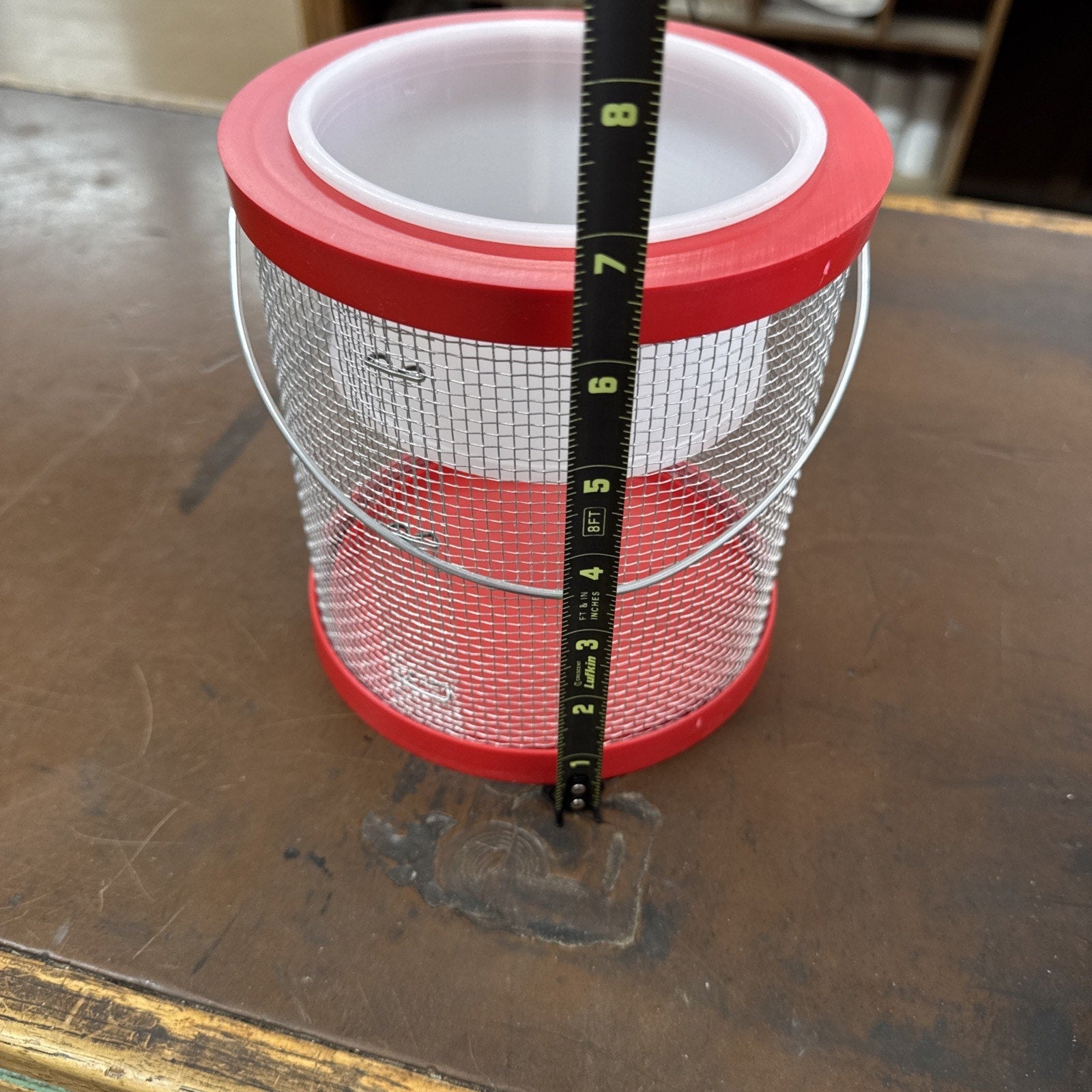 Challenge 50297 Round Cricket Cage Red 6" x 6" Wire Mesh Made in USA