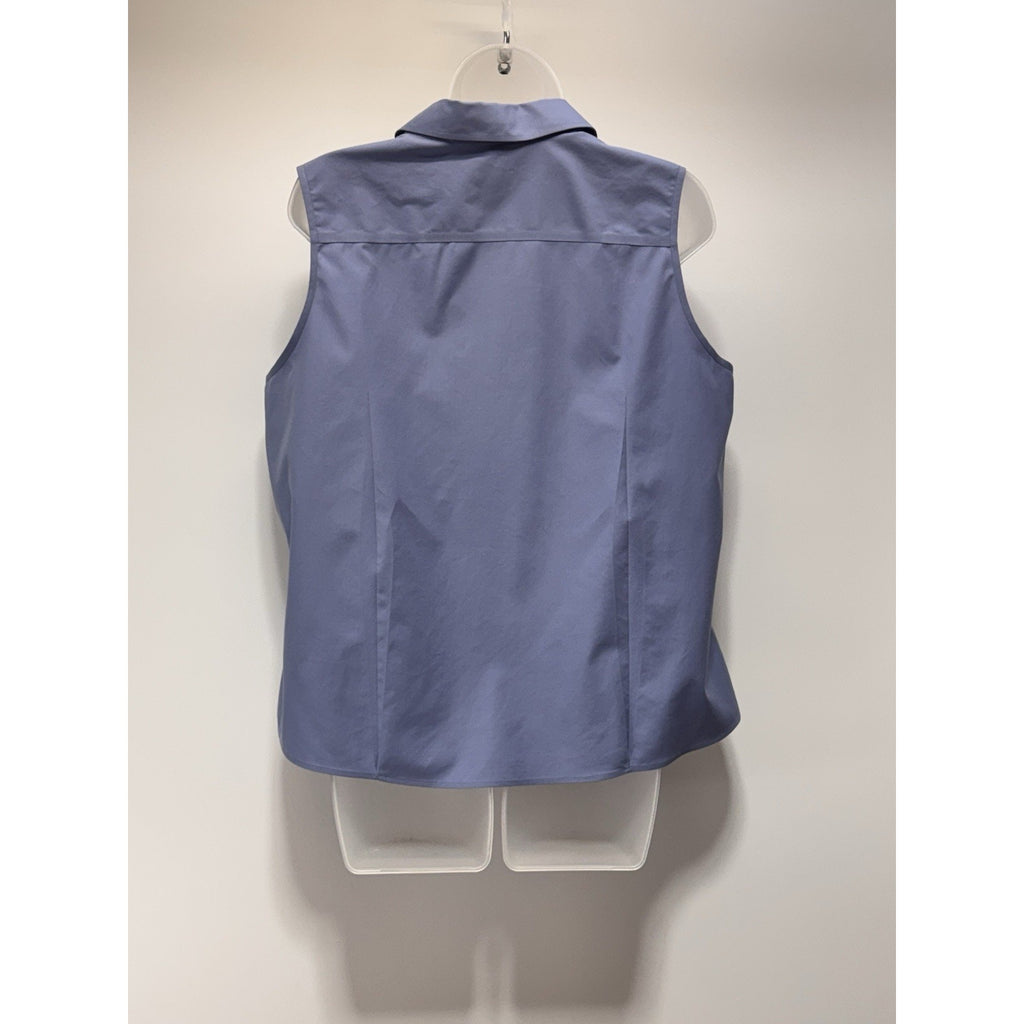 TALBOTS Blue Wrinkle Resistant Stretch Cotton Fabric Button Up Women’s Size 1XP