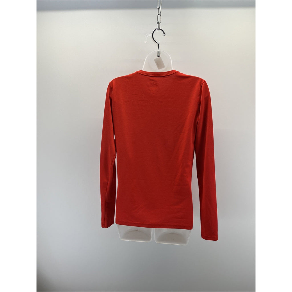 Nike Women's Embroidered Logo Legend Long Sleeve Tee Orange Size M EUC