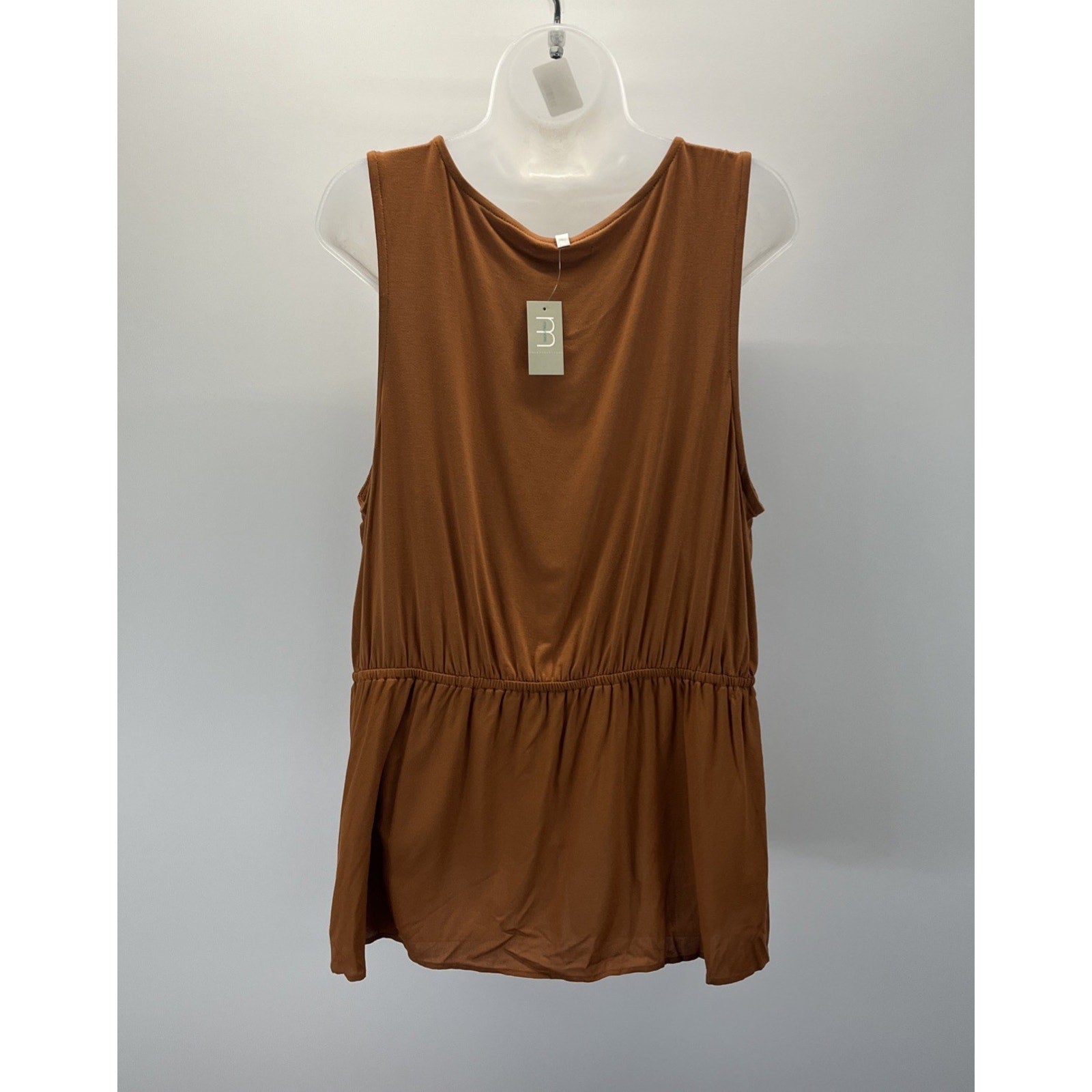 NWT Maurices Ruffle Surplice Tank Top Burnt Orange Fall Plus Size 1X