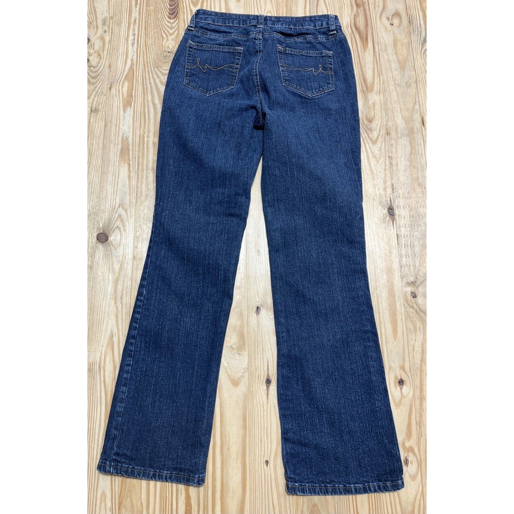 Women's 8 Average St John's Bay Bootcut Secretly Slender Jeans Stretch Denim