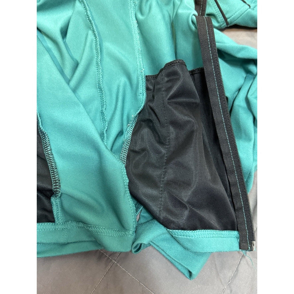 Champion Womens Track Jacket Medium Teal Performance Zip Gym Athleisure Athletic