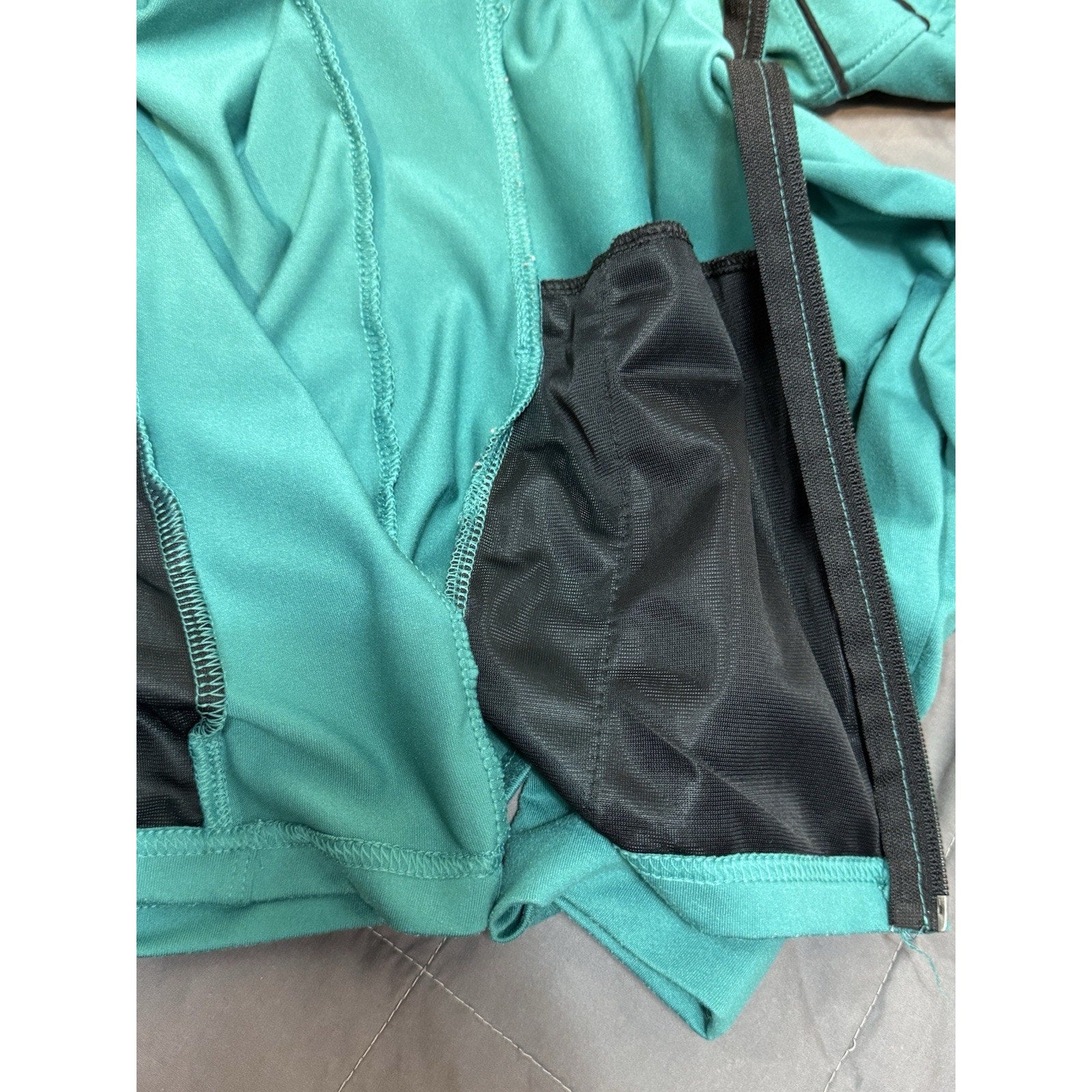 Champion Womens Track Jacket Medium Teal Performance Zip Gym Athleisure Athletic