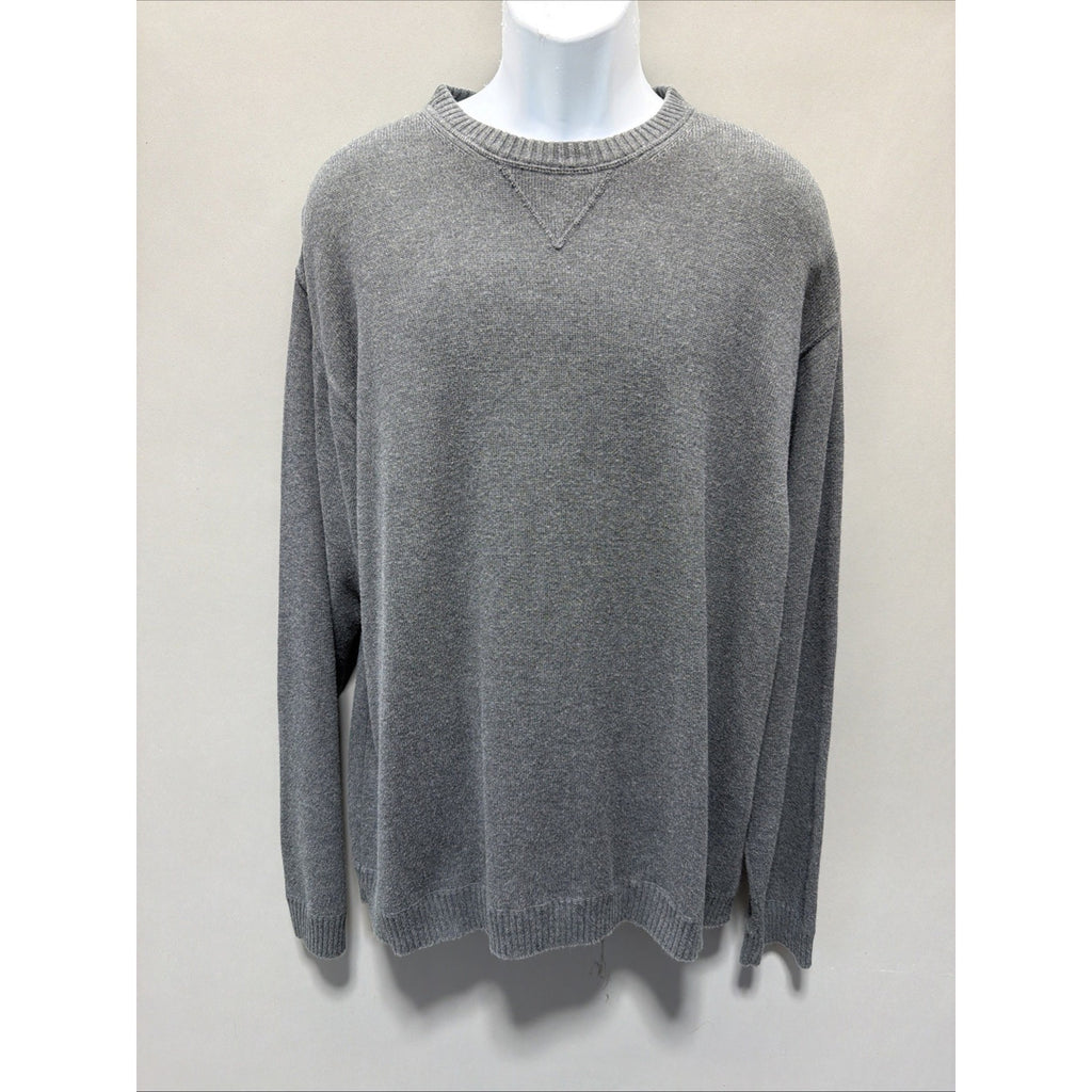 Vintage Y2K GAP Pullover 100% Cotton Sweater XL Gray neck Preppy Minimalist 2003