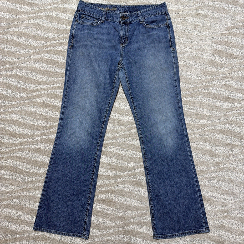 Vintage Y2K Eddie Bauer Jeans Womens Size Blue Classic Bootcut Mid Rise Pants