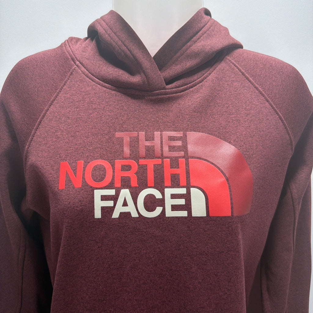 The North Face Womens Half Dome Logo Hoodie Jacket Size S Maroon Pullover Mint