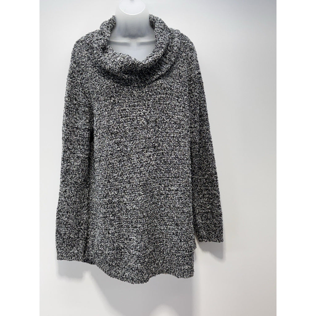 Apt. 9 Black White Cowl Neck Sweater Casual or Dress Soft Stretchy Women’s XL