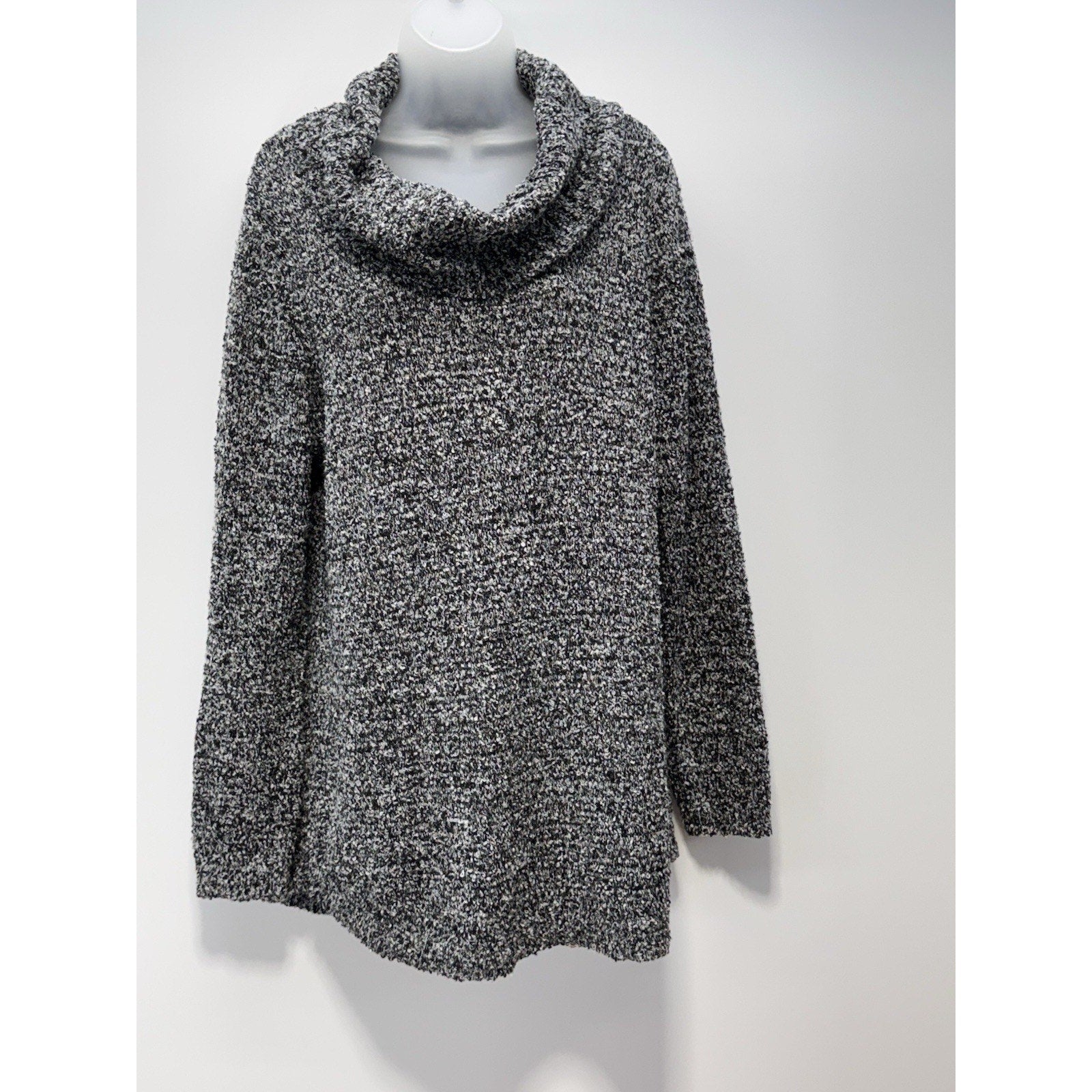 Apt. 9 Black White Cowl Neck Sweater Casual or Dress Soft Stretchy Women’s XL